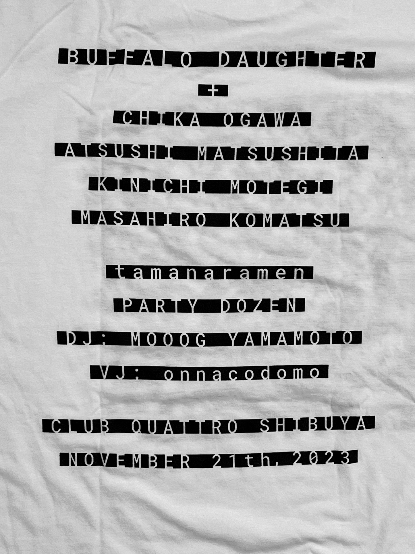 Buffallo Daughter「30周年記念ライブ」Tシャツ